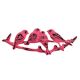 Pink Distressed Birds Iron Hook